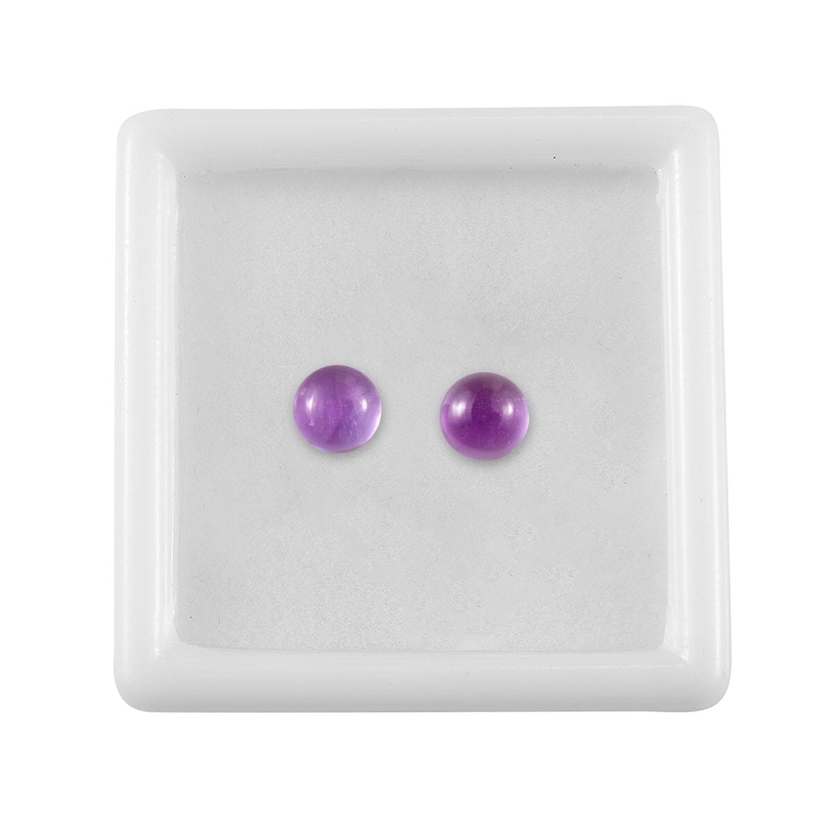 African Amethyst Set of 2 (Rnd 6 mm) 1.57 ctw Loose Gemstone image number 3