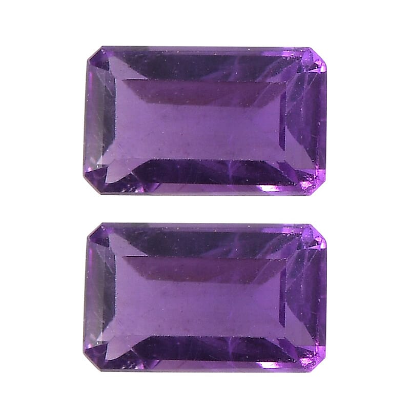 African Amethyst Set of 2 (Oct 5x3 mm) 0.43 ctw Loose Gemstone