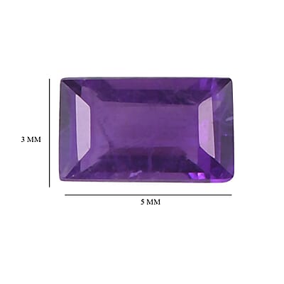 African Amethyst Set of 3 (Bgt 5x3 mm) 0.74 ctw Loose Gemstone