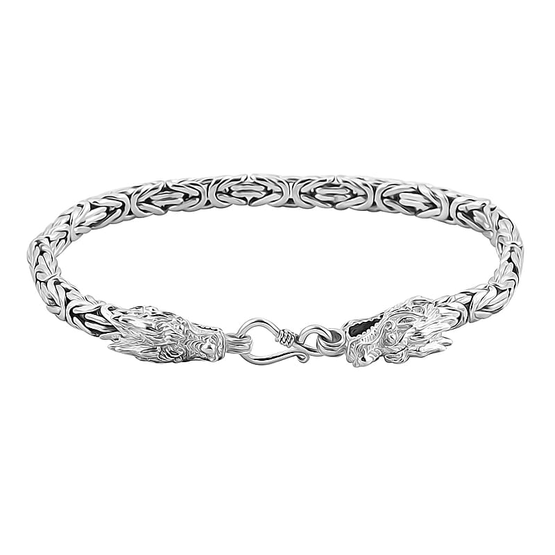 Bali Legacy Sterling Silver Dragon Borobudur Bracelet (7.25 In) 30.10 Grams