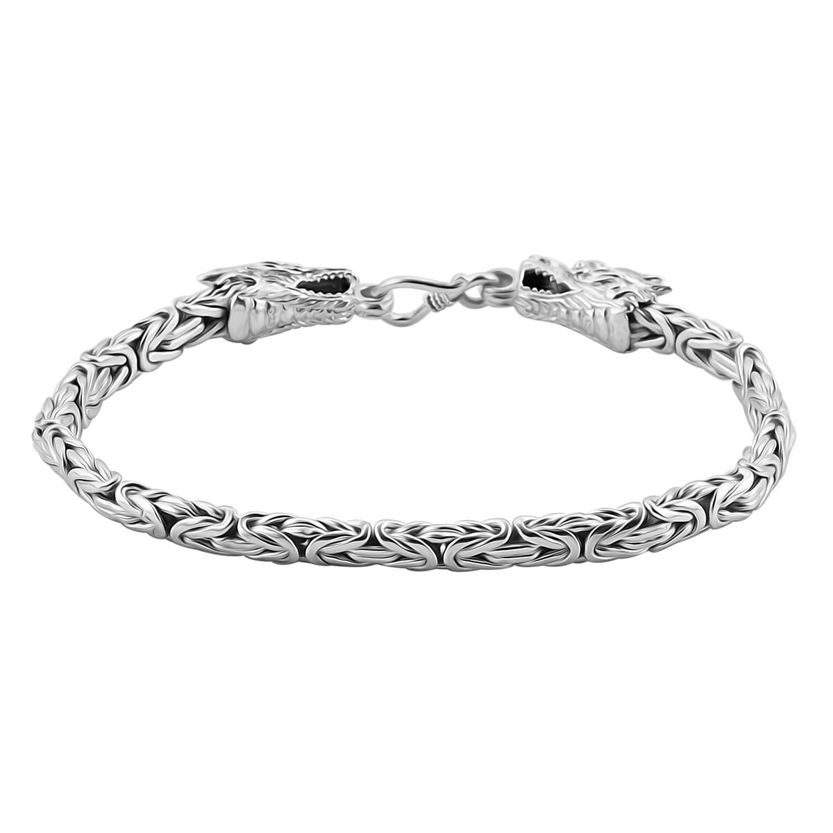 Bali Legacy Sterling Silver Dragon Borobudur Bracelet (7.25 In) 30.10 Grams image number 3