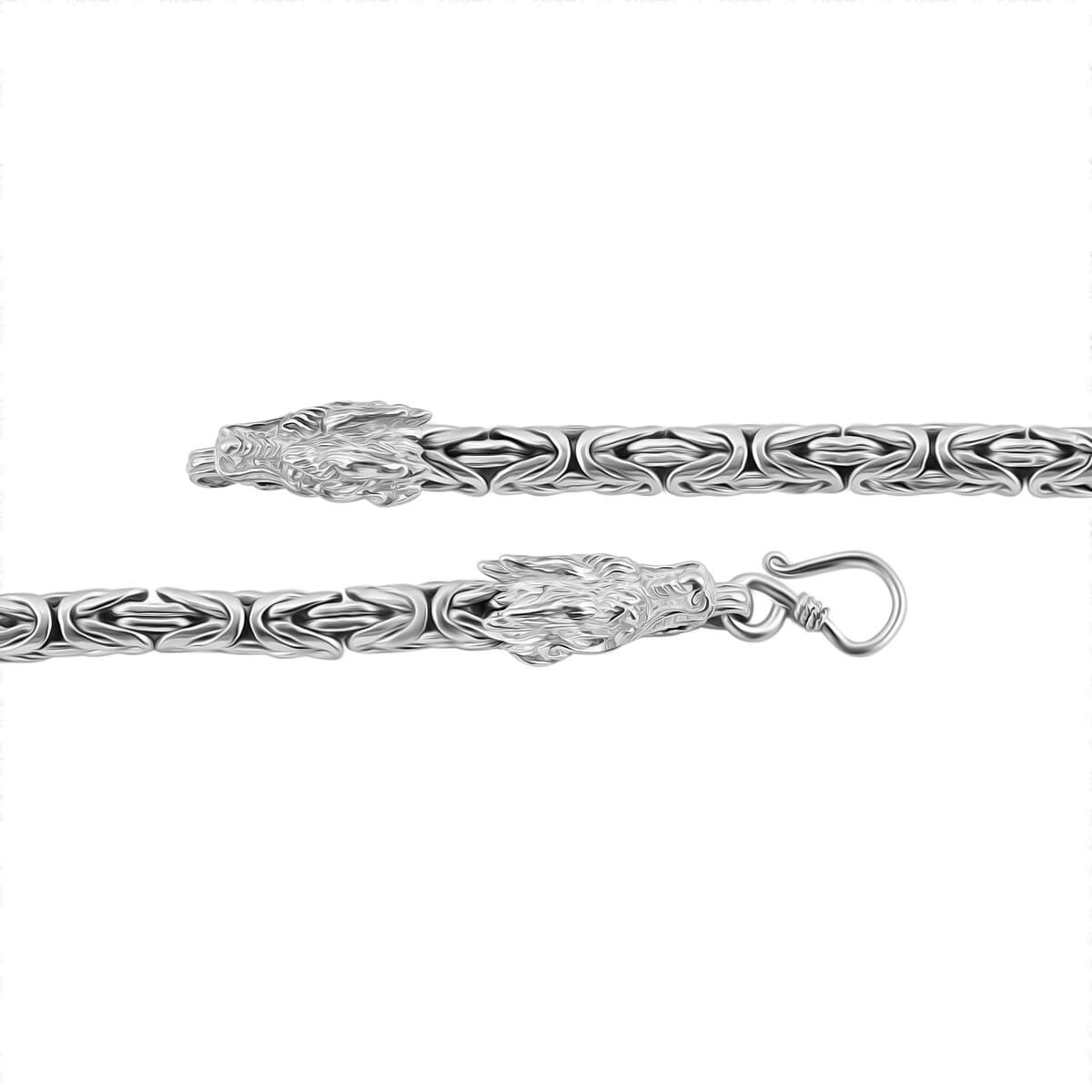 Bali Legacy Sterling Silver Dragon Borobudur Bracelet (7.25 In) 30.10 Grams image number 4