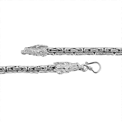 Bali Legacy Sterling Silver Dragon Borobudur Bracelet (7.25 In) 30.10 Grams