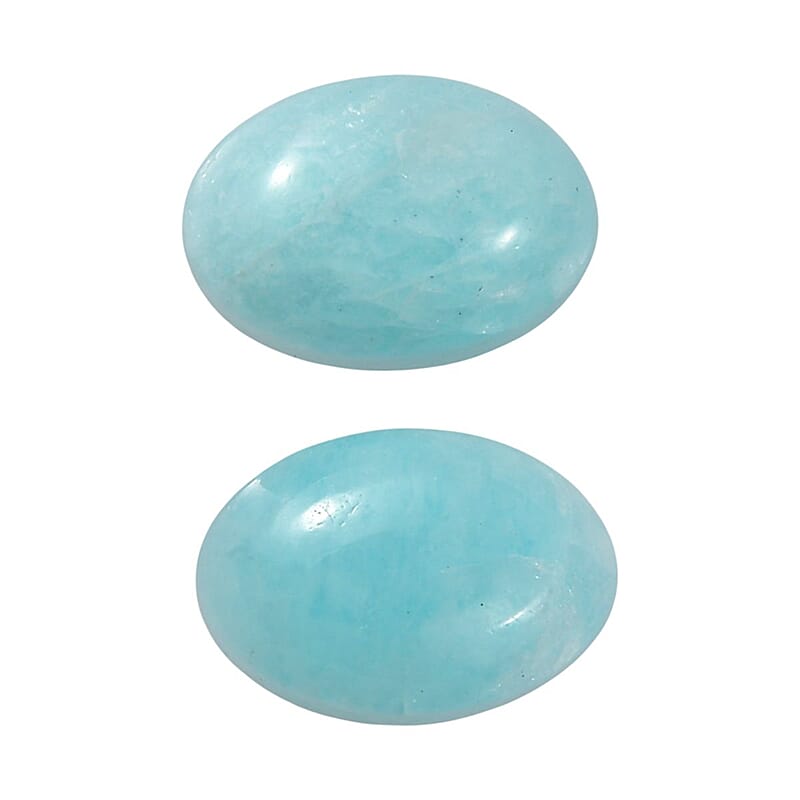 Set of 2 Amazonite (Oval 6x4 mm) 0.80 ctw Loose Gemstone