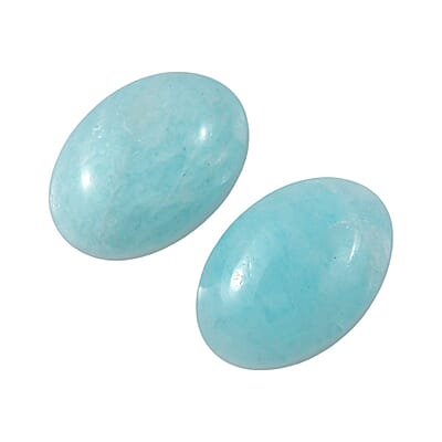 Set of 2 Amazonite (Oval 6x4 mm) 0.80 ctw Loose Gemstone