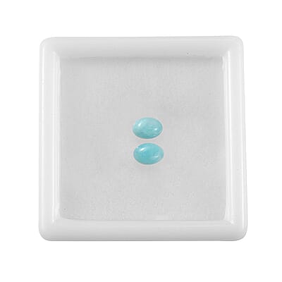 Set of 2 Amazonite (Oval 6x4 mm) 0.80 ctw Loose Gemstone