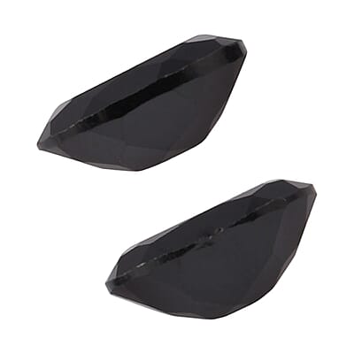 Set of 2 Thai Black Spinel (Oval 7x5 mm) 1.65 ctw Loose Gemstone