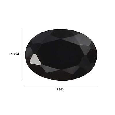Set of 2 Thai Black Spinel (Oval 7x5 mm) 1.65 ctw Loose Gemstone