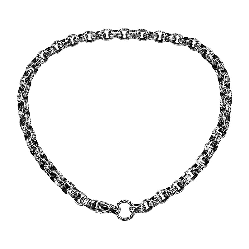 D'Joy Bali Legacy Dragon Necklace in Sterling Silver 20 Inches 75 Grams