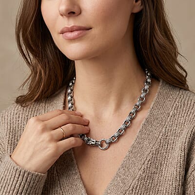 D'Joy Bali Legacy Dragon Necklace in Sterling Silver 20 Inches 75 Grams