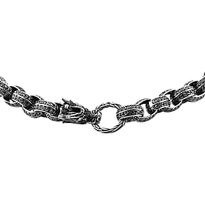 D'Joy Bali Legacy Dragon Necklace in Sterling Silver 20 Inches 75 Grams