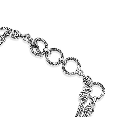 D'Joy Bali Legacy Dragon Necklace in Sterling Silver 20 Inches 75 Grams