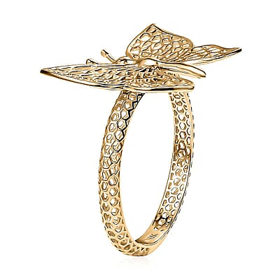 10K Yellow Gold Butterfly Ring 1.78 Grams  (Size 10.0)