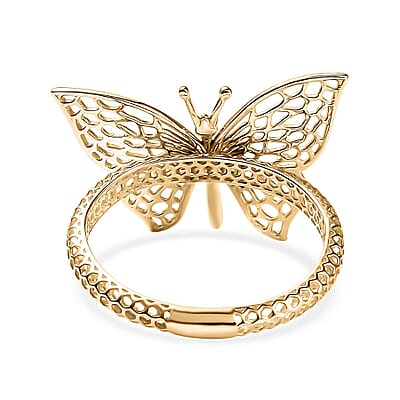 10K Yellow Gold Butterfly Ring 1.78 Grams  (Size 10.0)