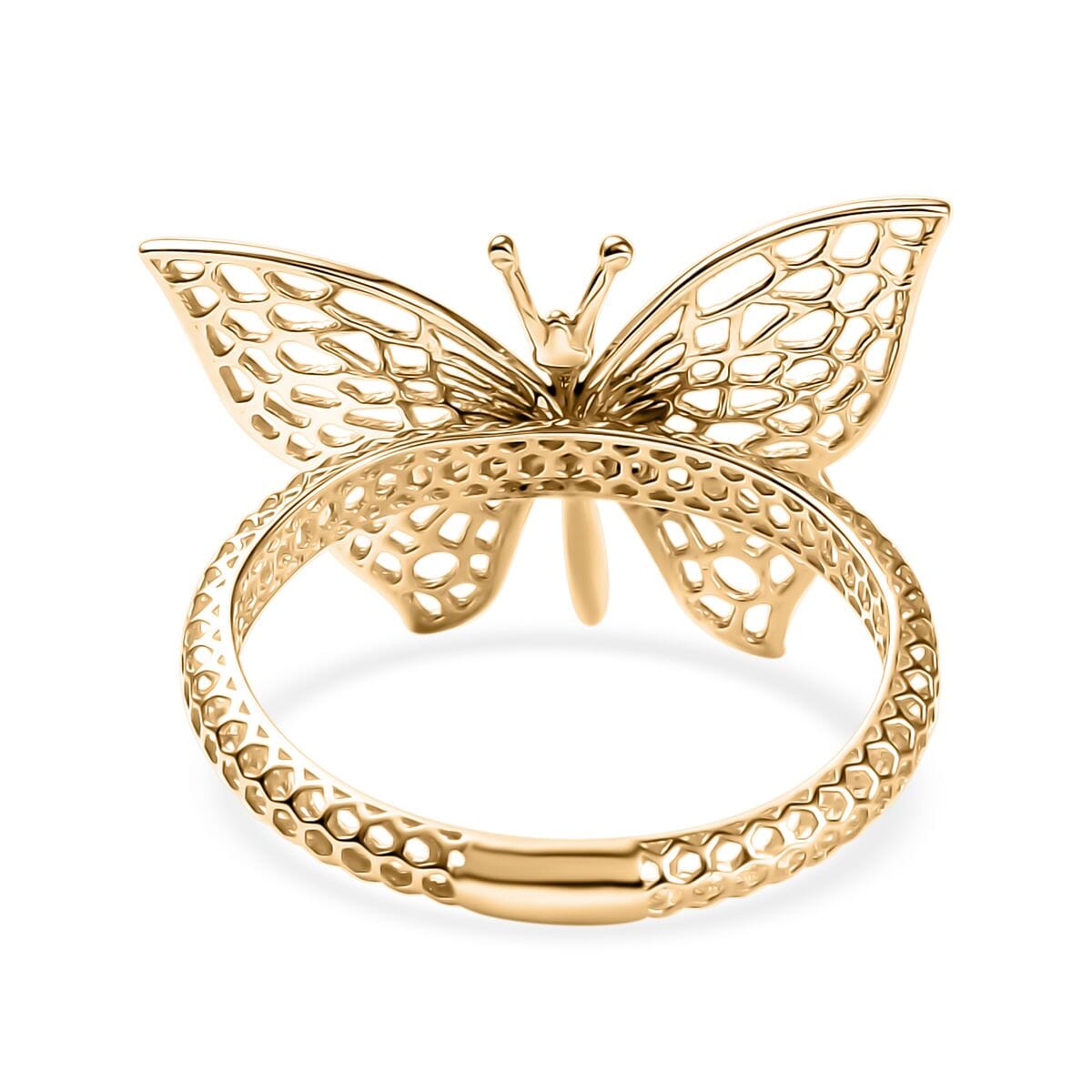 10K Yellow Gold Butterfly Ring (Size 9.0) 1.78 Grams image number 4