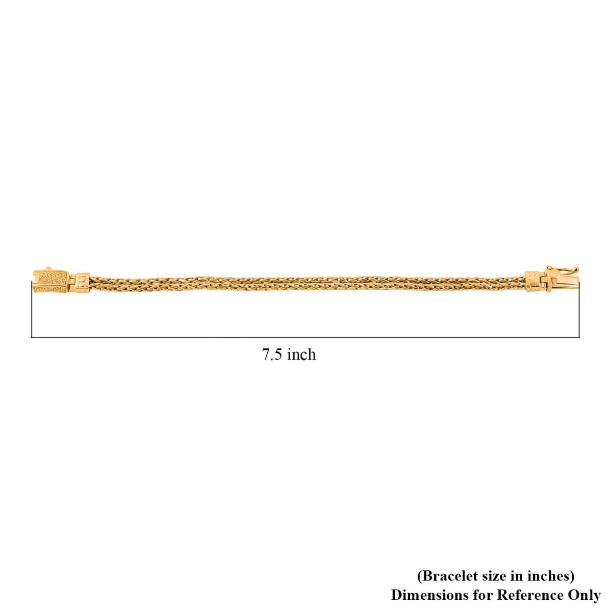 Bali Legacy 22K Vermeil Yellow Gold Over  Sterling Silver Padian 2 Row Bracelet (7.25 In) 17.22 Grams image number 5