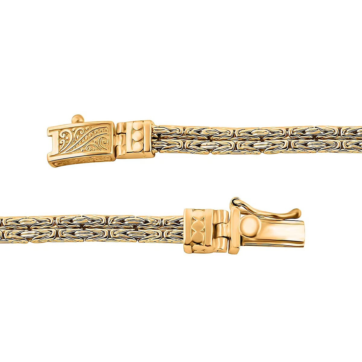 Bali Legacy 22K Vermeil Yellow Gold Over Sterling Silver Borobudur 2 Row Bracelet (7.25 In) 20.26 Grams image number 6