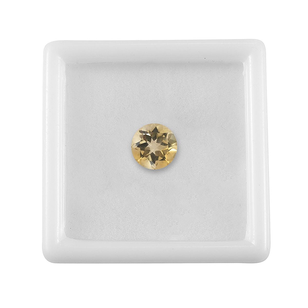 Brazilian Citrine (Rnd 8 mm) 1.66 ctw Loose Gemstone