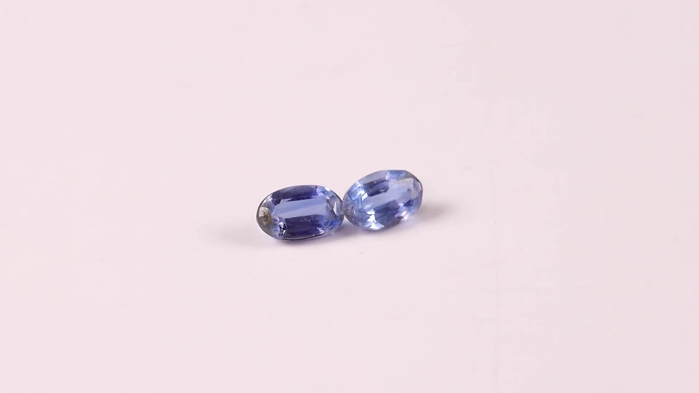Kashmir Kyanite Set of 2 (Ovl 5x3 mm) 0.47 ctw Loose Gemstone