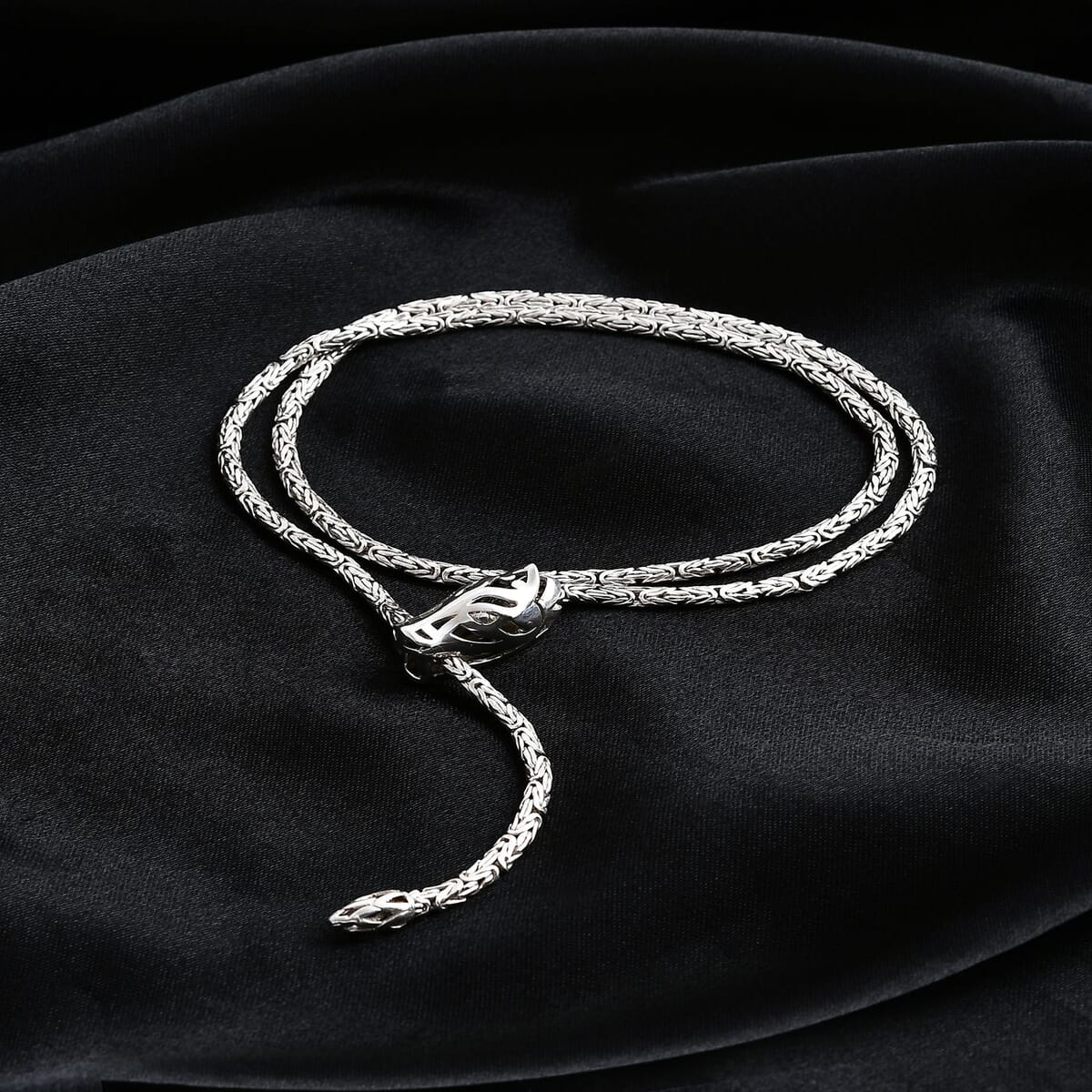 Bali Legacy Sterling Silver Dragon Borobudur Necklace (20 Inches) (26.20 g) image number 1