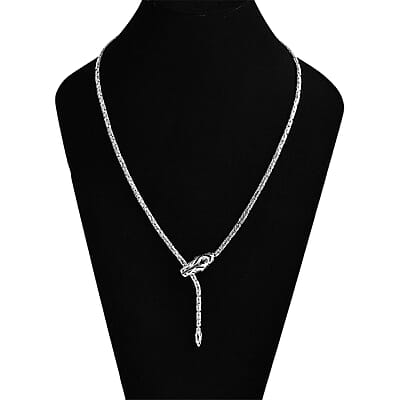 Bali Legacy Dragon Borobudur Chain Necklace in Sterling Silver 20 Inches 26.20 Grams