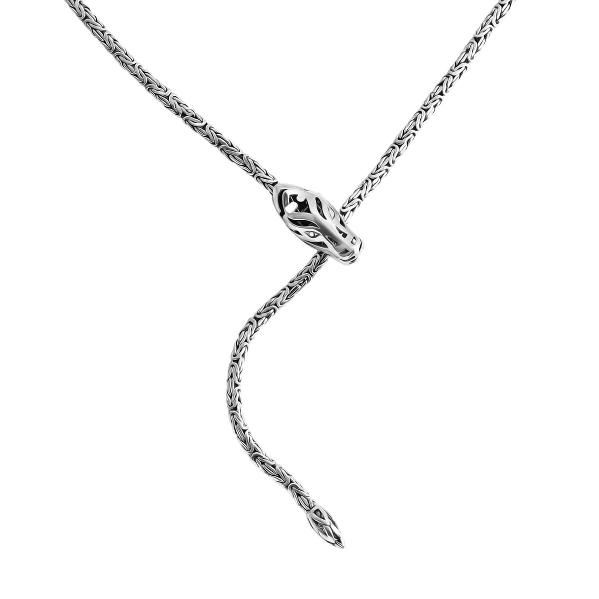 Bali Legacy Sterling Silver Dragon Borobudur Necklace (20 Inches) (26.20 g) image number 3