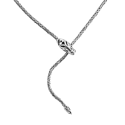 Bali Legacy Dragon Borobudur Chain Necklace in Sterling Silver 20 Inches 26.20 Grams