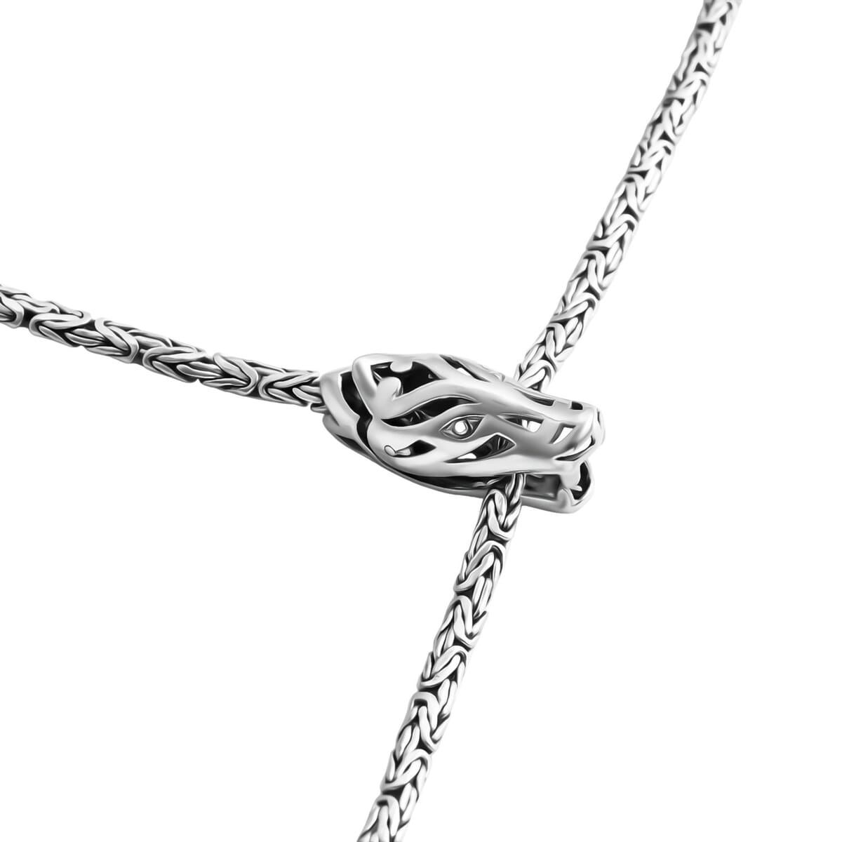 Bali Legacy Sterling Silver Dragon Borobudur Necklace (20 Inches) (26.20 g) image number 4