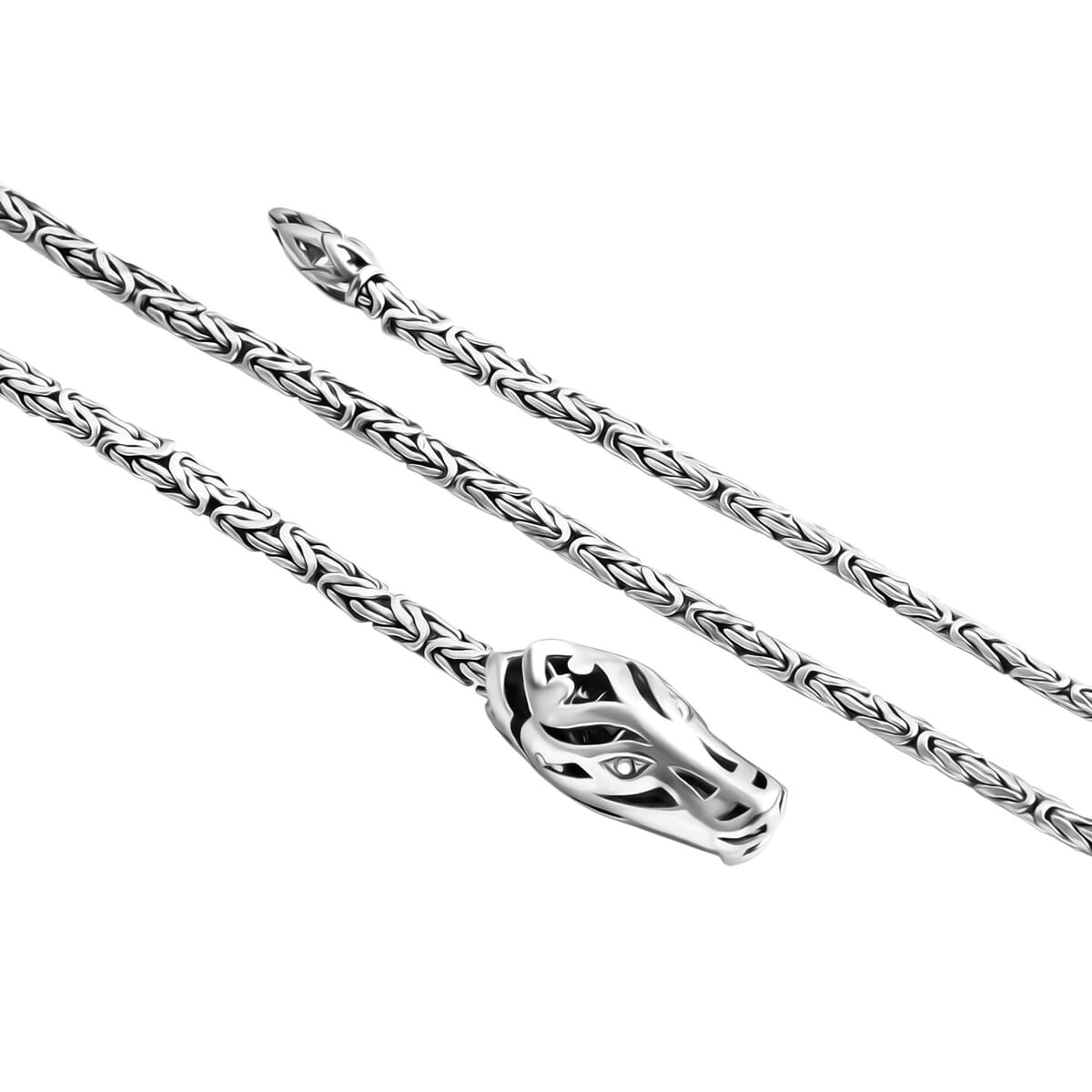 Bali Legacy Sterling Silver Dragon Borobudur Necklace (20 Inches) (26.20 g) image number 5