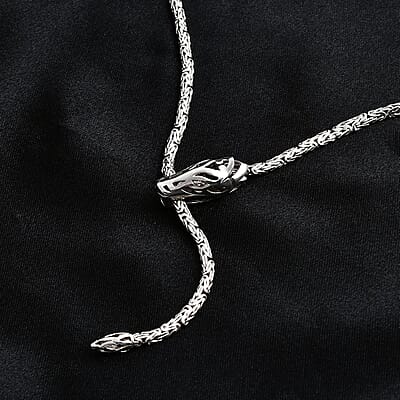Bali Legacy Dragon Borobudur Chain Necklace in Sterling Silver 20 Inches 26.20 Grams