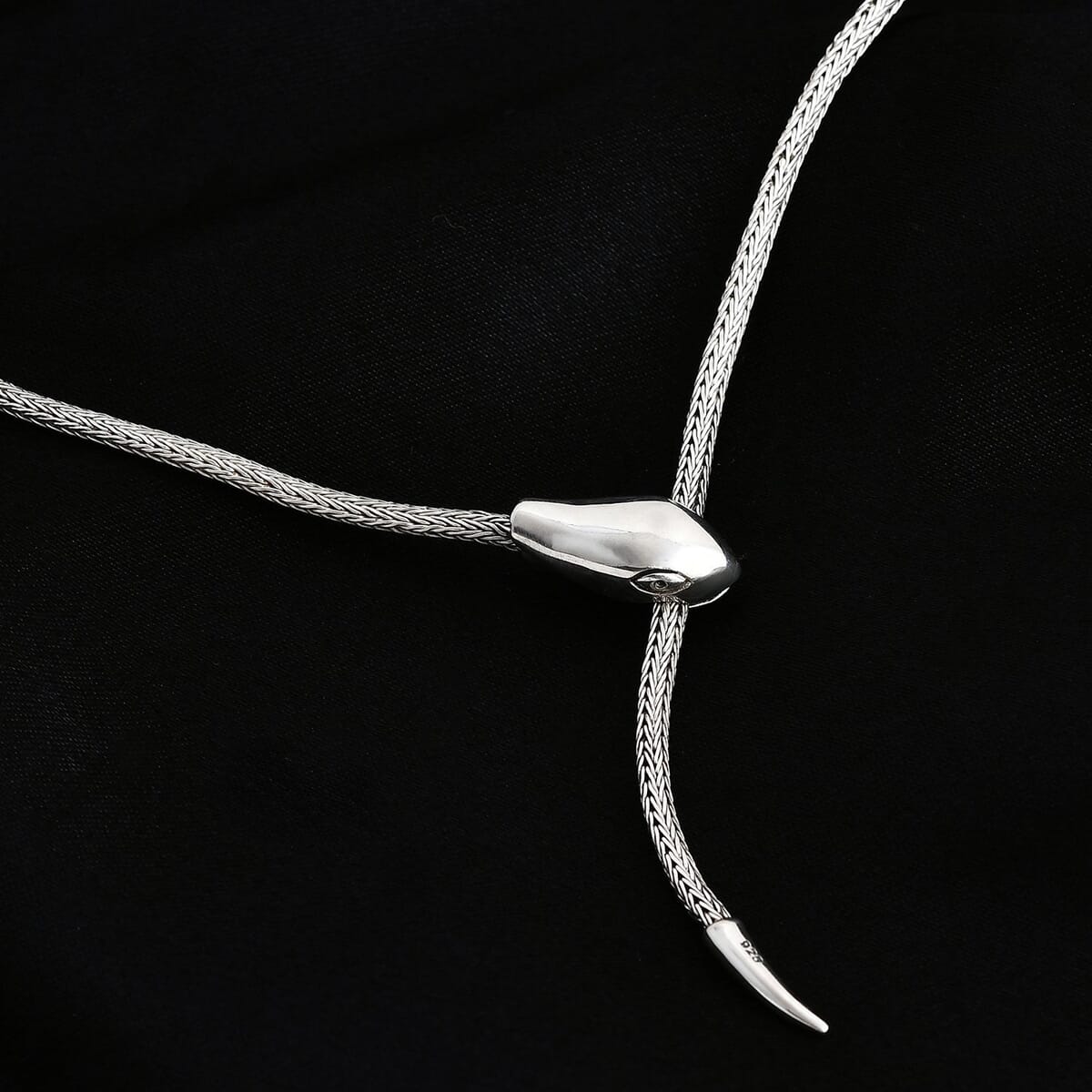 Bali Legacy Snake Tulang Naga Chain Necklace in Sterling Silver 20 Inches 26.20 Grams image number 4