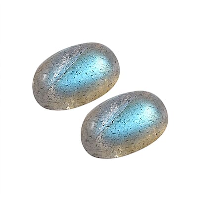 Labradorite Set of 2 (Ovl 6x4 mm) 1.09 ctw Loose Gemstone