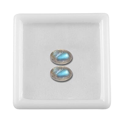 Labradorite Set of 2 (Ovl 6x4 mm) 1.09 ctw Loose Gemstone