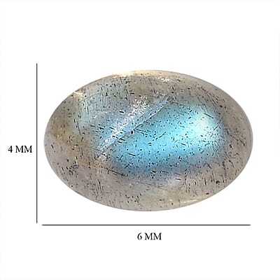 Labradorite Set of 2 (Ovl 6x4 mm) 1.09 ctw Loose Gemstone