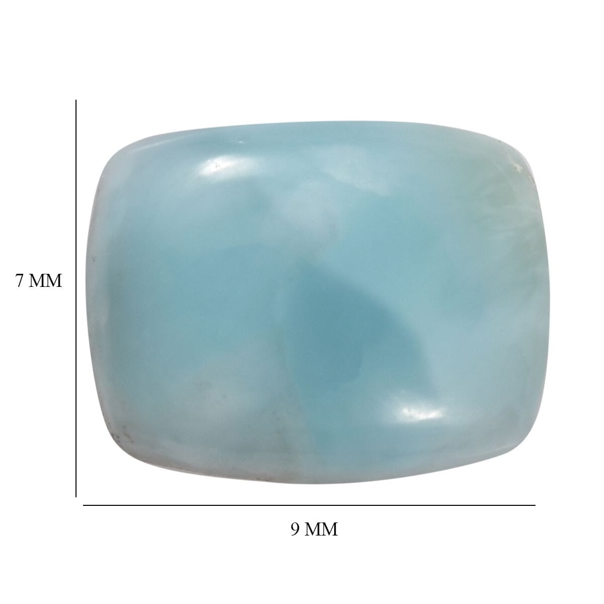 Larimar (Cush 9x7 mm) 2.01 ctw Loose Gemstone image number 4