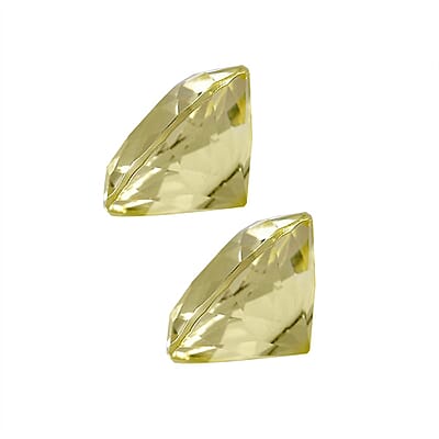 Lemon Quartz Set of 2 (Rnd 7 mm) 1.90 ctw Loose Gemstone