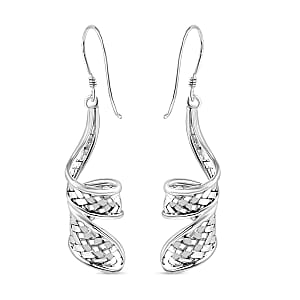 Bali Legacy Sterling Silver Woven Earrings 8.68 Grams