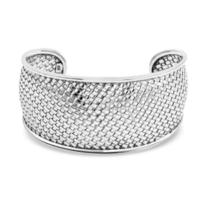 Bali Legacy Woven Cuff Bracelet in Sterling Silver (7.25 In) 33.95 Grams