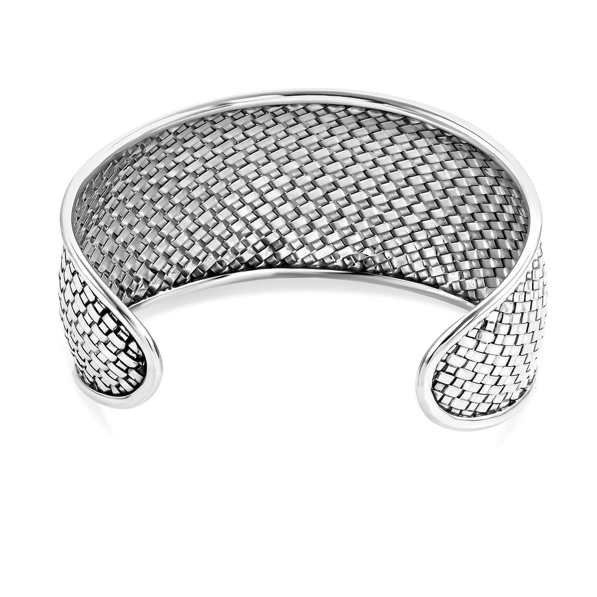 Bali Legacy Woven Cuff Bracelet in Sterling Silver (7.25 In) 33.95 Grams image number 4