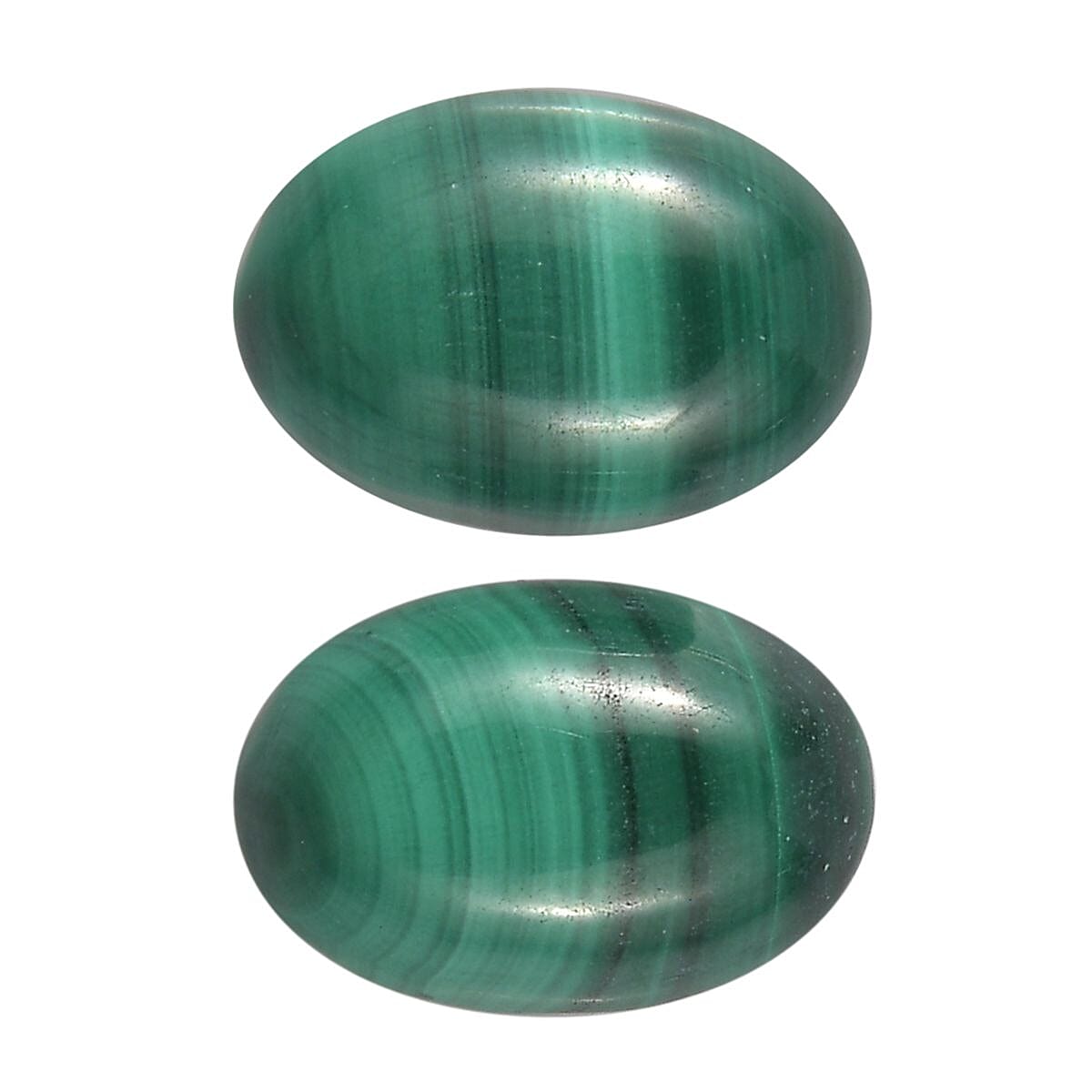 African Malachite Set of 2 (Ovl 6x4 mm) 1.31 ctw Loose Gemstone