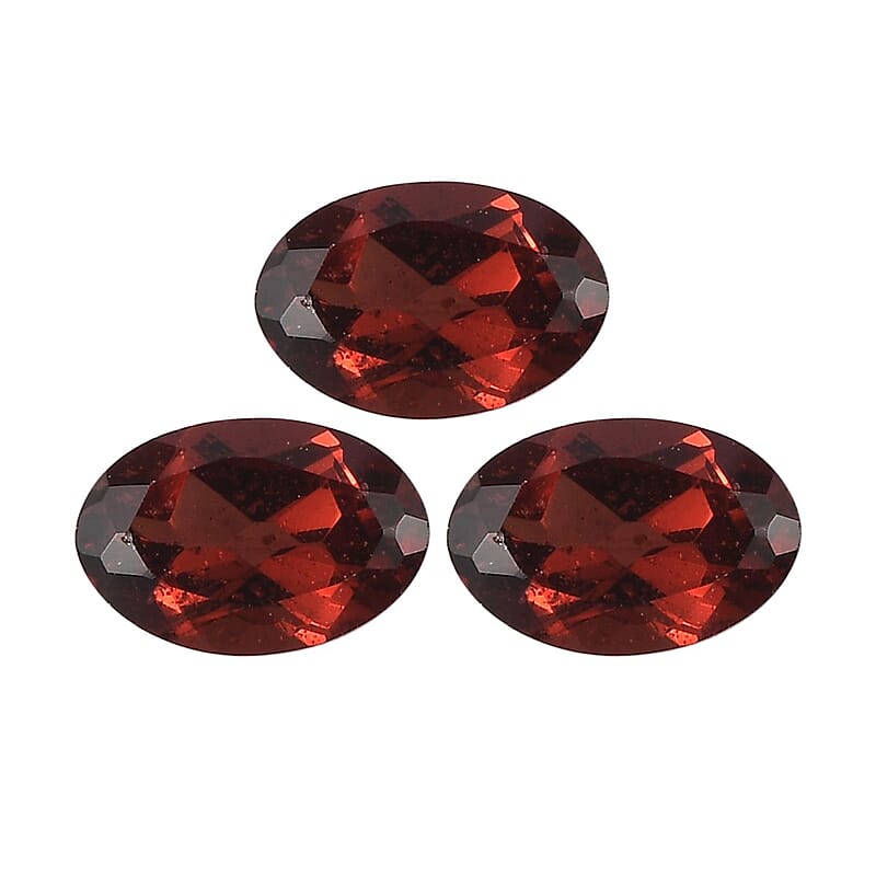 Mozambique Garnet Set of 3 (Ovl 6x4 mm) 1.28 ctw Loose Gemstone