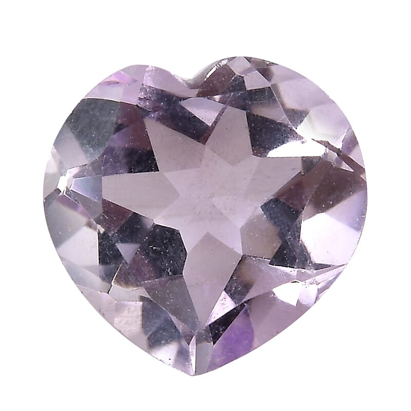 Rose De France Amethyst (Hrt 10 mm) 2.57 ctw Loose Gemstone