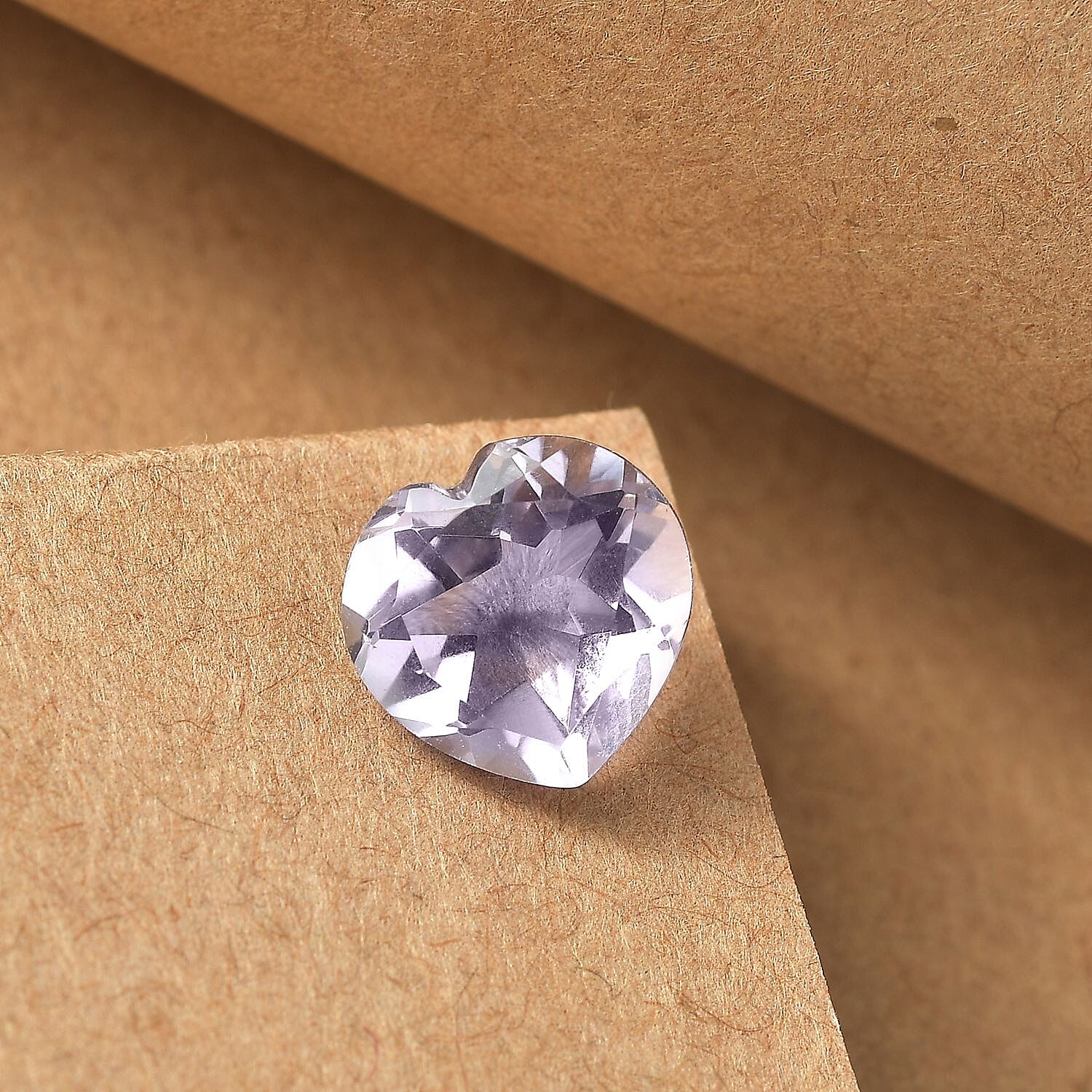 Rose De France Amethyst (Hrt 10 mm) 2.57 ctw Loose Gemstone