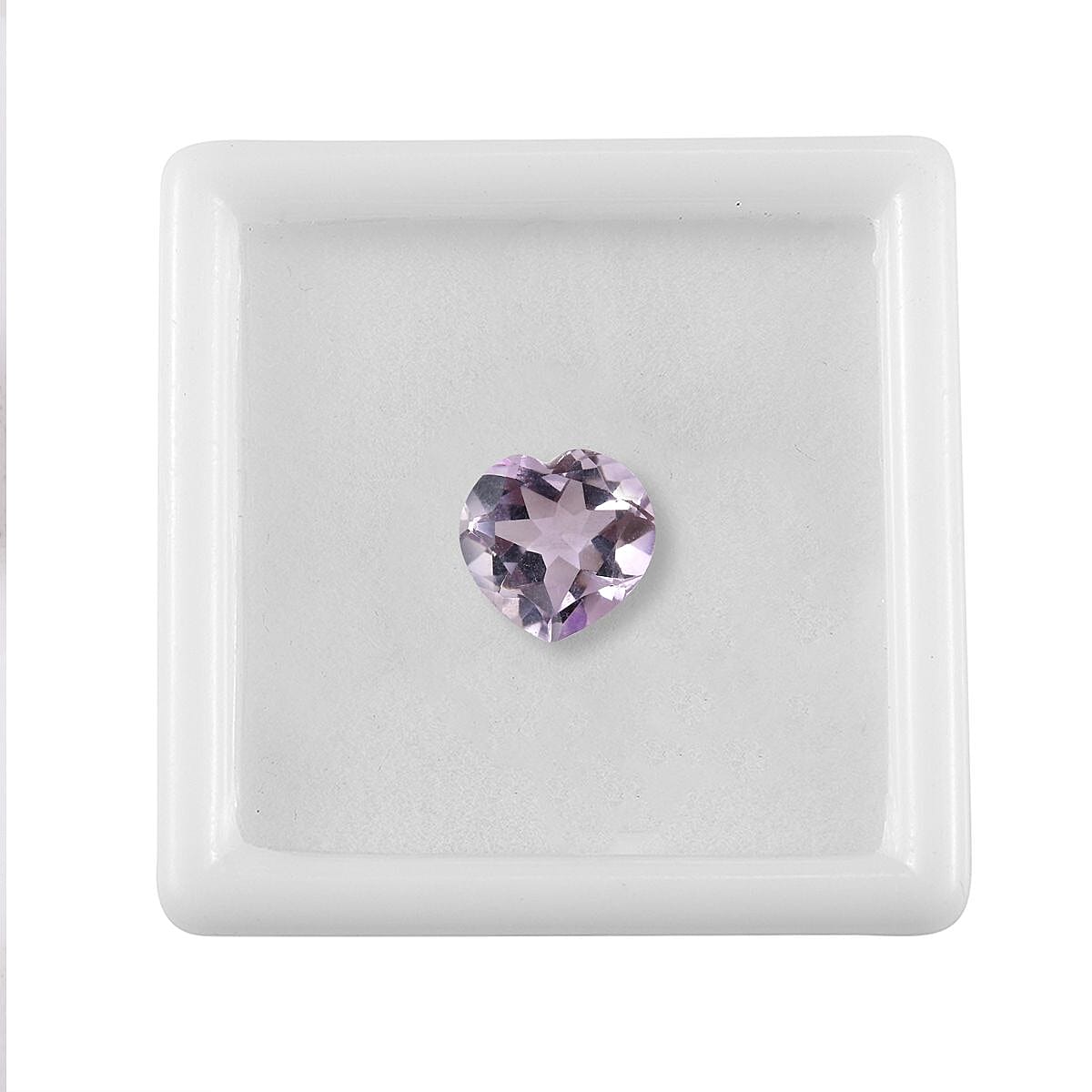 Rose De France Amethyst (Hrt 10 mm) 2.57 ctw Loose Gemstone