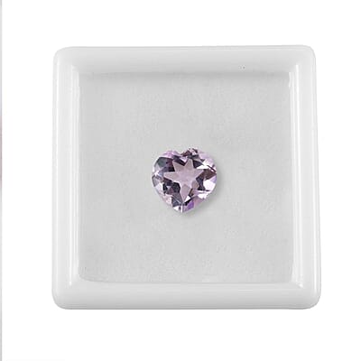 Rose De France Amethyst (Hrt 10 mm) 2.57 ctw Loose Gemstone