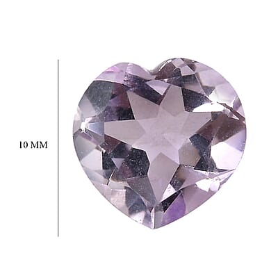 Rose De France Amethyst (Hrt 10 mm) 2.57 ctw Loose Gemstone