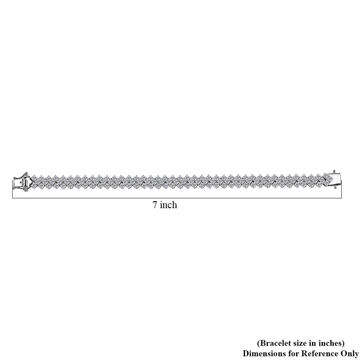 D'Joy Moissanite 9.70 ctw Starlace Bracelet in Rhodium Over Sterling Silv (6.50 In) image number 4