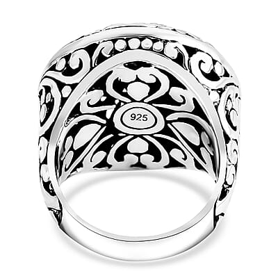 Bali Legacy Sterling Silver Floral Ring (Size 10.0) 9.88 Grams