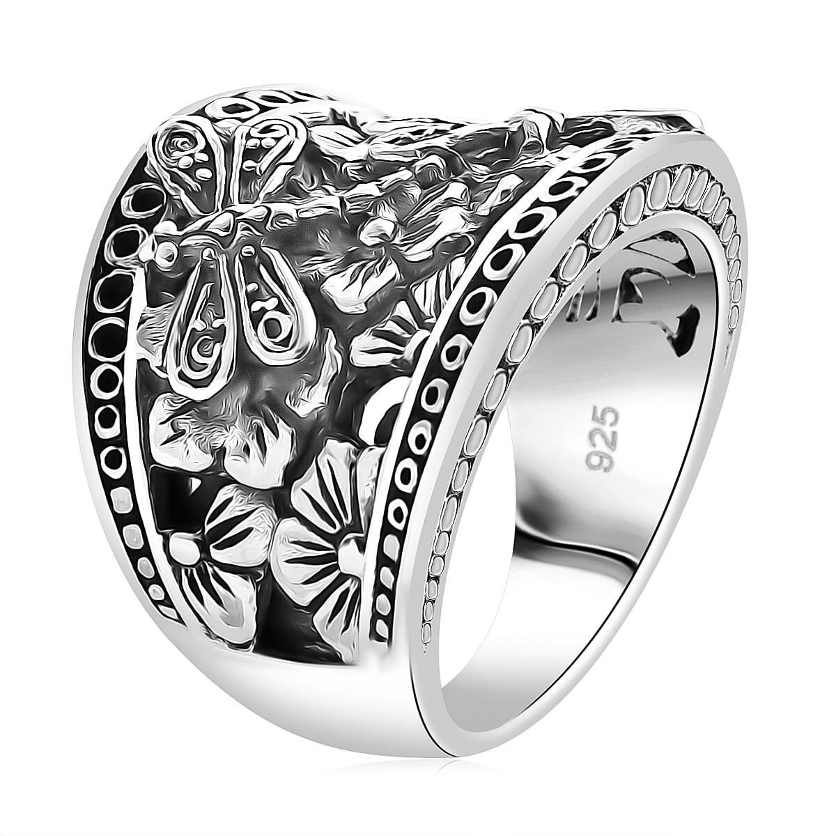 Bali Legacy Sterling Silver Dragonfly Ring (Size 10.0) 10.7 Grams image number 3