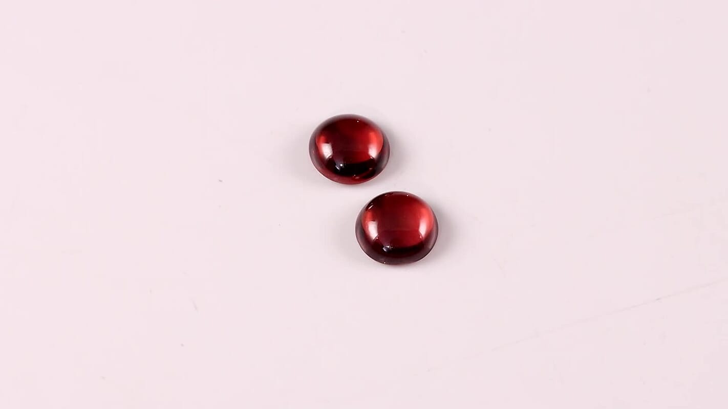 Set of 2 Mozambique Garnet (Rnd 5 mm) 0.84 ctw Loose Gemstone